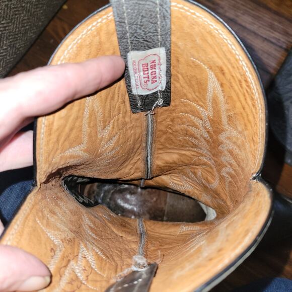 Cats Paw Size 12.5 D Mens Leather Cowboy Boots Made In USA - Picture 6 of 10